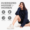 thumbnail image 6 of Aon Apparel's Navy Blue Hoodie For Women - Higher Organic Cotton Navy Hoodie Women - Dark Blue Hoodie Women Sweatshirt - Soft Navy Hoodie - Comfortable Navy Blue Hoodie Women Love (Navy, 2XL), 6 of 9