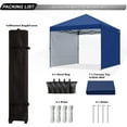 thumbnail image 2 of ABCCANOPY 10ft x 10ft Easy Pop up Outdoor Canopy Tent With 2 Side Walls, Navyblue, 2 of 5