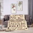 thumbnail image 3 of to My Wife Custom Name Blanket, Gifts for Wife Women from Husband, Personalized Throw Blankets for Couch Travel, Soft Present for Anniversary Wedding Birthday Valentines Christmas, 60"x50", 3 of 5