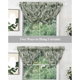 thumbnail image 5 of Waterfall Valances for Windows, Green Tropical Leaves Kitchen Sheer Valance Curtains, Summer Palm Trees Botanical Rod Pocket Elegant Swag Valances for Living Room Bedroom, 47.2"x38.5", 1 Panel, 5 of 8
