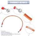 thumbnail image 4 of Unique Bargains 65cm 25.59" Length 10mm ID Motorcycle Hydraulic Brake Line Oil Hose Pipe 28° 0° Stainless Steel Orange, 4 of 6