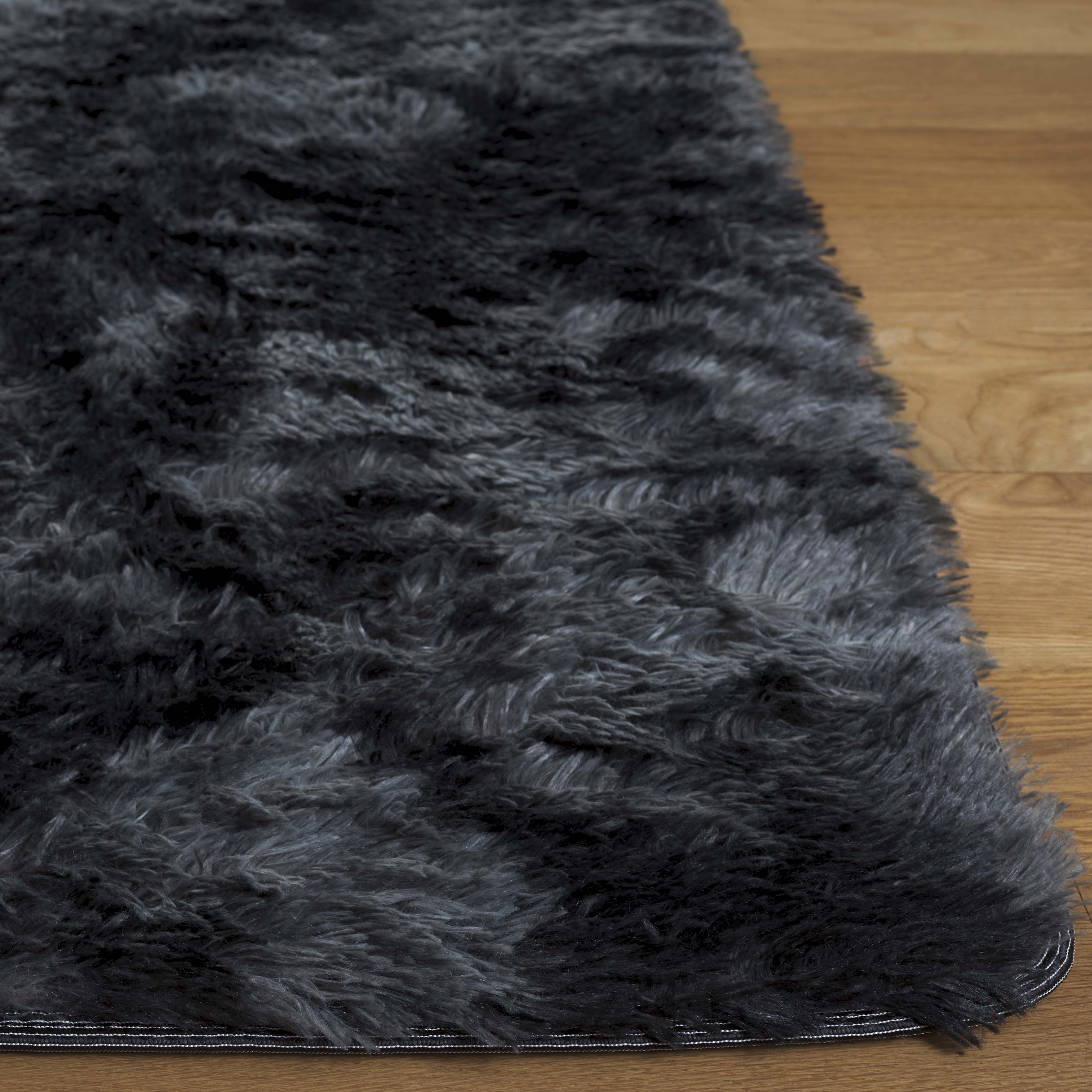 SAFAVIEH Rainbow Jaki Abstract Shag Area Rug, Dark Gray, 5' x 7'