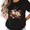 1-Black, variant on UNISHE Women's Navy Blue Fantasy Antler Bunny Graphic Short Sleeve T-Shirt Summer Daily Top