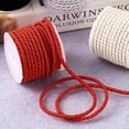 thumbnail image 4 of 59 Feet 5mm Red Braided Cord Decorative Rope Twine Rope 3 Ply Nylon Silk Honer Xmas Thread String Satin Cord Trim for Handfasting Crafts Upholstery Curtain Graduation Home Decor DIY Supply, 4 of 5