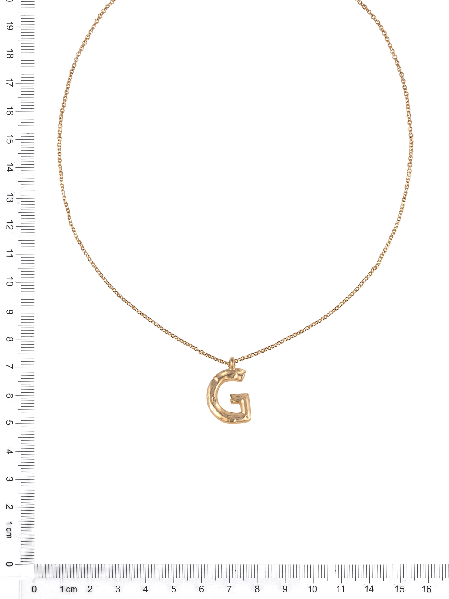 Time and Tru Goldtone Hammered Initial "G" Pendant Necklace