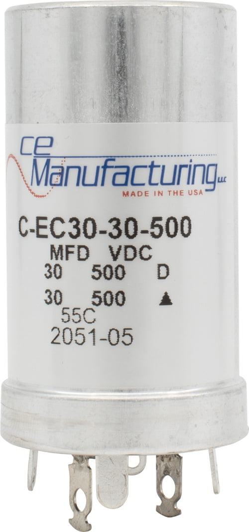 CE Manufacturing Multi Section Mallory FP Can Capacitor 20/20/20/20µf @ 475VDC 