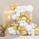 thumbnail image 1 of Globos PartyWoo blancos y dorados, 140 unidades, para decoración, 1 of 6