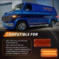 thumbnail image 2 of 2PCS Amber Lens Front/Rearr Side Marker Light Fender Light Turn Signal Light Turn Warning Light with Amber LED For 1985-1995 Chevrolet C10/20/30 G10 G20 G30 P20 P30 GMC G1500 G2500 G3500 P2500 P3500, 2 of 7