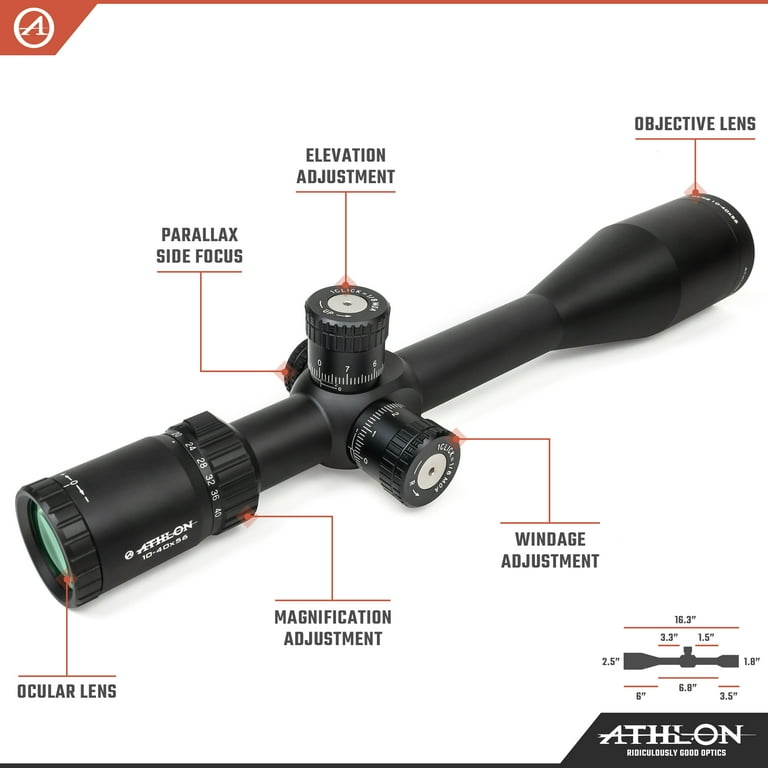 Athlon Argos BTR 10-40X56 SFP BLR MOA Rifle Scope with Precision