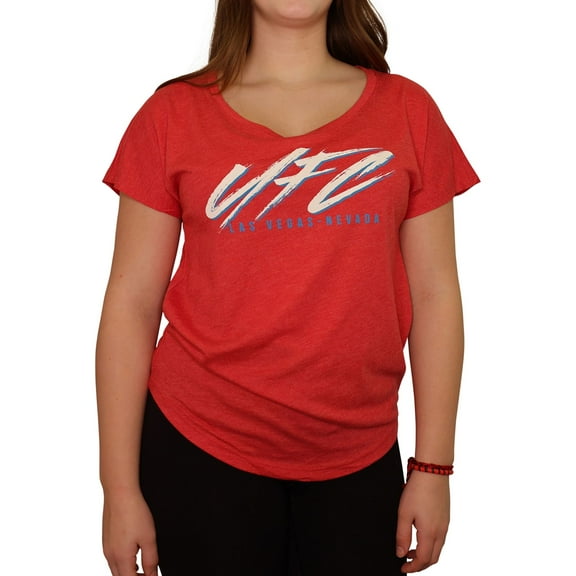 UFC Women's Tr-Blend Dolman T-shirt-Large