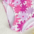 thumbnail image 4 of URMAGIC URMAGIC Toddler Little Girls Long Sleeve 1-Piece Rashguard UPF 50+ Swimsuit Bathing Suit/Pink Daisy, 4 of 6