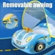 thumbnail image 3 of Baby Inflatable Pool Float with Canopy Sunshade Car Shaped Baby Swim Ring with Safety Seat Steering Wheel Horn for Infants Summer Beach Outdoor Play, 3 of 5