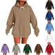 thumbnail image 1 of Sudadera con cremallera para mujer,Sudadera informal de manga larga con capucha para mujer, con bolsillo, tejido de poliéster suave, para uso diario, sopatenor, 1 of 9