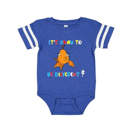 

Inktastic Autism Awareness It s Okay to be Different! Silly Fish Gift Baby Boy or Baby Girl Bodysuit