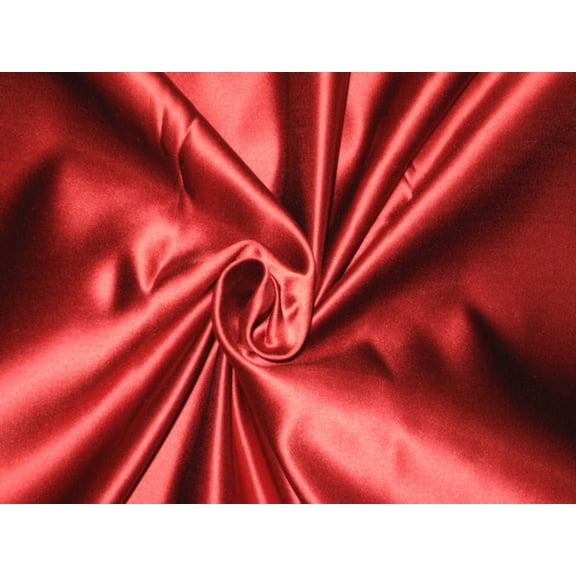 66 MOMME SILK DUTCHESS SATIN FABRIC Valentine Red color
