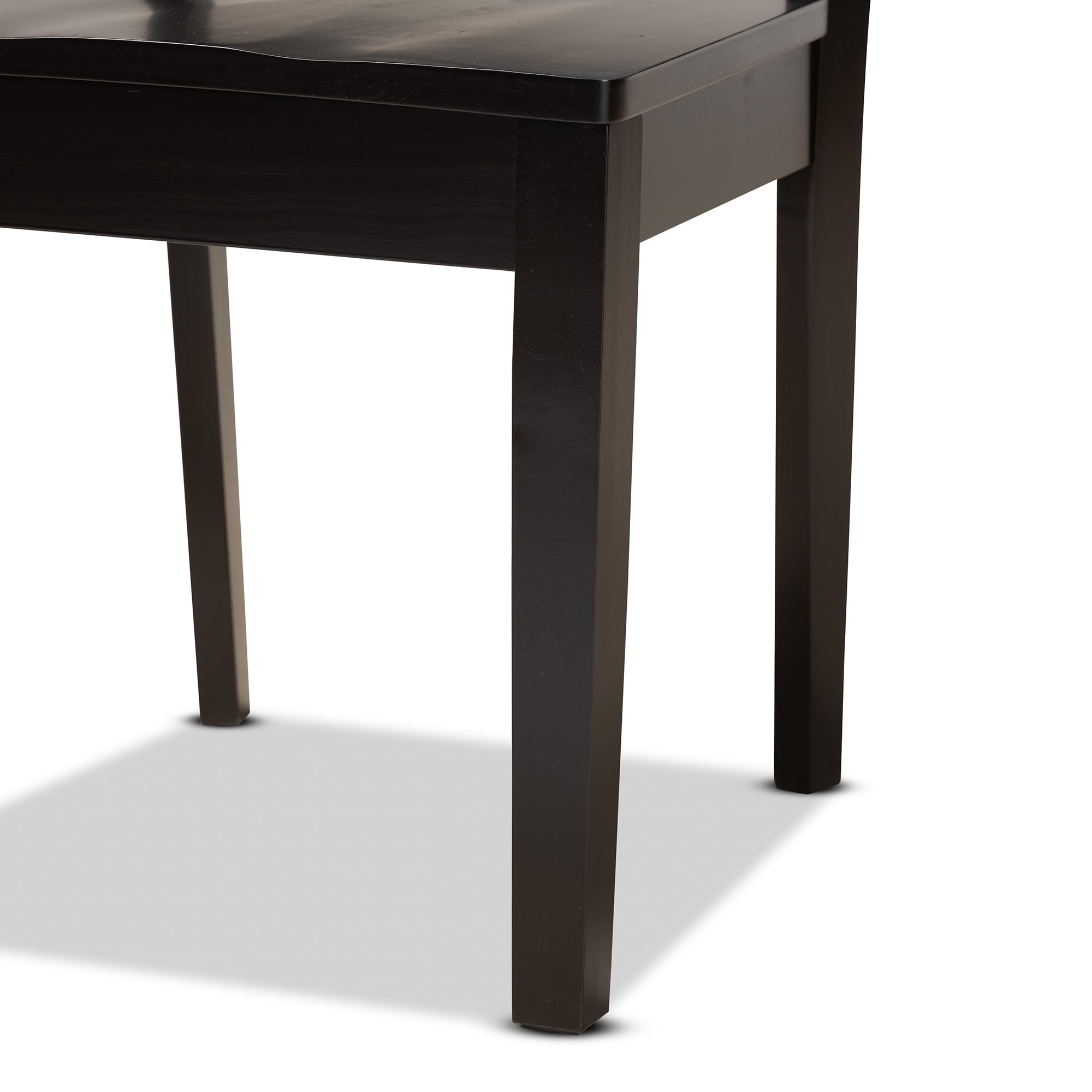 Baxton Studio Nicolette Modern and Contemporary Dark Brown Finished Wood 5-Piece Dining Set