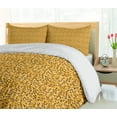 thumbnail image 5 of Ambesonne Yellow Brown Duvet Cover Set, Retro Style Hexagons, 2-Calking, Cocoa Brown, 5 of 7