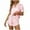 Pink, variant on lmcalzta Women's Pajama Sets Short Sleeve Button down and Shorts Sleepwear Nightwear Soft Lounge Sets