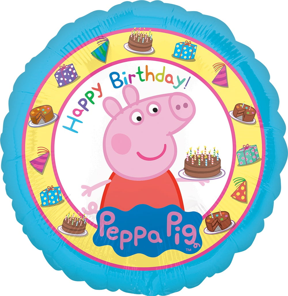Peppa Pig 1st Birthday Party Balloon supplies and decorations kit