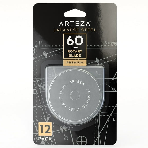 Arteza Rotary Cutter Blades, 60mm - 12 Pack