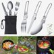 thumbnail image 4 of Eigraketly Paquete de 14 ollas para acampar al aire libre, utensilios de cocina portátiles, antiadherentes, mochileros, lavables, con Kits de desorden para acampar Verde, 4 of 6