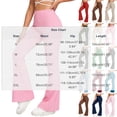 thumbnail image 3 of LEAVINGSUO Women's Flare Yoga Pants High Elastic Hip Lift Solid Fitness Bootcut Pants Workout Leggings Black S, 3 of 9