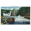 Keeseville, New York View of Rainbow and Horseshoe Falls Collectible Art Print Wall Decor Travel Poster, Available in Multiple Sizes