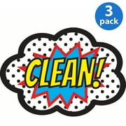 (3 Pack) Ashley, ASH10053, CLEAN! Magnetic Whiteboard Eraser, 1 Each, Multicolor