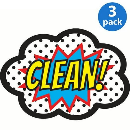 (3 Pack) Ashley, ASH10053, CLEAN! Magnetic Whiteboard Eraser, 1 Each, Multicolor