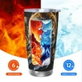 thumbnail image 5 of Bingfone Fiery Skull Trio for 20 Oz Stainless Steel Travel Mug Double Wall Water Coffee Cup for Home,Office, Outdoor Works Great for Ice Drinks and Hot Beverage-Without Straw, 5 of 8