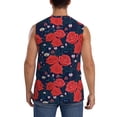 thumbnail image 4 of Fotbe Rose Flower Men's Camiseta sin Mangas Estampada para Hombres, Playera Casual para Gimnasio, Entrenamiento, Playa-3X-Large, 4 of 7