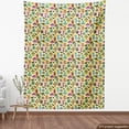 thumbnail image 4 of Ambesonne Vintage Christmas Fabric by the Yard Upholstery, Boho Ethnic Folk, 1 Yard, Pale Yellow Multicolor, 4 of 5