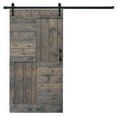 thumbnail image 2 of S Series 42in. X 84in. Smoky Gray Finished DIY Solid Wood  Sliding Barn Door With Hardware Kit - Assembly Required, 2 of 5