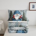 thumbnail image 3 of Winter Gnome King Bedding Set,Christmas Tree Cardinal Comforter Set Gifts,Winter Snowflake Quilt Bed Set Xmas Gnomes Decorations Down Comforter with 2 Pillowcases, 3 of 6