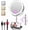 1x/30x Silver, variant on 9" Large Lighted Makeup Mirror with Magnification, 1X/30X Double Sided Magnifying Mirror with Adjustable Height, Rechargeable Mirror with 3 Color Dimmable Lights, 360? Rotation