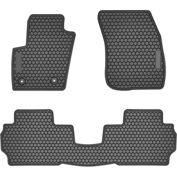 Floor Mats Fits for Ford Fusion 2013-2021, Custom Fit for Front & Rear Car Carpet All-Weather Heavy Duty Rubber Odorless (3PCS)