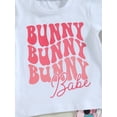 thumbnail image 5 of Inevnen Baby Girl Easter Outfits My 1st Easter Ruffle Sleeve Letter Romper Bunny Flare Pant, 5 of 8