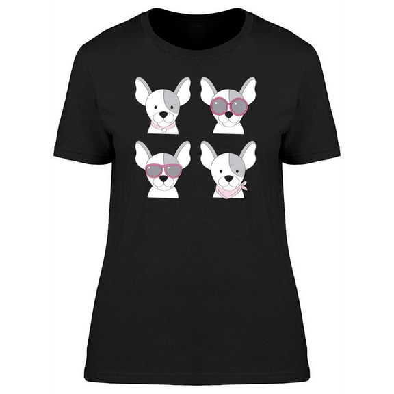 French Bulldog Fashion Doodles T-Shirt Women -Image by Shutterstock, Female x-Large