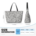 thumbnail image 4 of Balery Silver Glitter Beach Travel Bag - Water-Resistant, Large Capacity Lightweight Tote with 7 Pockets for Women and Men - Perfect for Beach, Pool, Gym, and Travel, 4 of 7