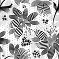 thumbnail image 3 of Black and White Floral Wallpaper Peel-and-Stick - 25"W x 225"H, 3 of 3