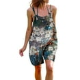 thumbnail image 2 of Moda mujer estilo étnico estampado hombro frío tirantes bolsillos Cami pantalones mono Pompotops qyievc2038, 2 of 6