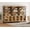 Oak, variant on WAMPAT 2-Piece Modern 72" Tall Library Bookcases with Glass Doors & Adjustable Shelves, Wood Bookshelves with Storage Cabinet & Open Shelves for Home Office & Living Room, Beige