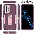 thumbnail image 2 of Samsung A53 5G, Galaxy A53 5G case, Military Grade Heavy Duty with HD Screen Protector Magnetic Kickstand Car Mount Protection Armor Phone Case Cover for Samsung Galaxy A53 5G (Purple_Rose-Gold), 2 of 7