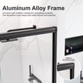 thumbnail image 6 of Hommoo 44"-48"W x 72"H Semi-Frameless Double Sliding Shower Door, Bypass Shower Door, 1/4" Thick SGCC Tempered Glass Door, Matte Black, 6 of 10
