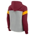 thumbnail image 3 of Women's Fanatics Heather Gray/Burgundy Washington Commanders Bold Play Call Pullover Hoodie, 3 of 3