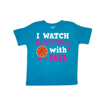 

Inktastic I Watch Basketball with Papa Gift Toddler Boy or Toddler Girl T-Shirt