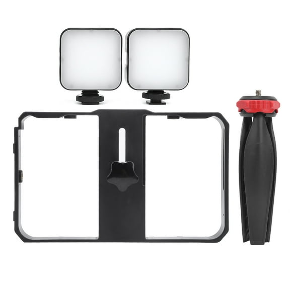 Vlog Live Phone Photography Support Dual Light Video Shooting Stabilizer Set