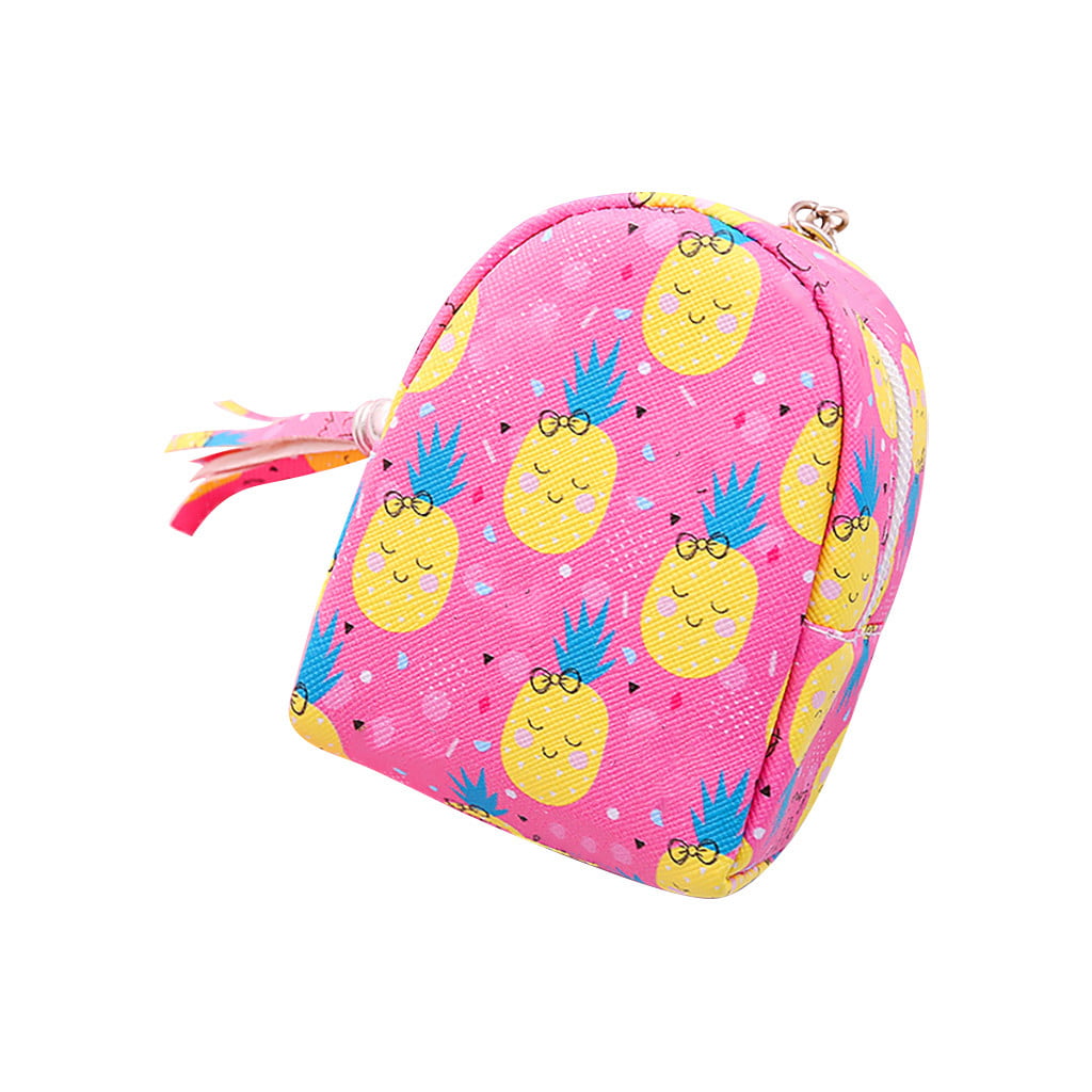 JCXAGR - 【JCXAGR】Small Cute Coin Purse Tassel Pendant Backpack Shape Keychain Bag Accessories ...