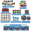 koobets Superhero Avengers Party Supplies,Superhero Party Decorations Included Plates, Knive,Spoons,Forks, Tablecloth, Birthday Banner, Balloons, Cake Topper,Bracelets, Stickers