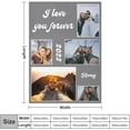 thumbnail image 4 of Fathers Day Personalised Gifts from Daughter Son-Custom Blanket with Photo Text-Customised Blankets-Multiple Colors Sizes Soft Flannel Blankets-Gifts for Dad Mum Grandma Grandfather, 4 of 6